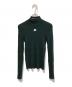 courreges（クレージュ）の古着「モックネックリブロゴニット 322MPU022FI00018081」｜グリーン