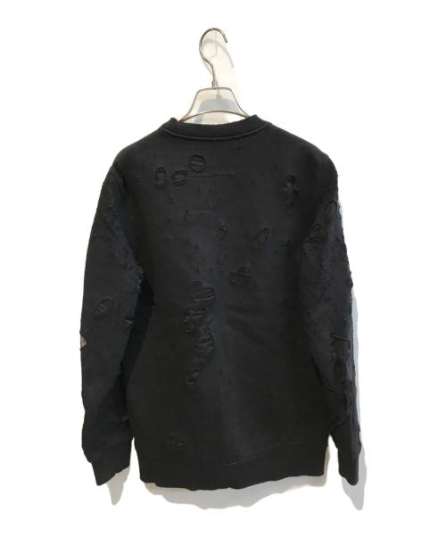GIVENCHY（ジバンシィ）GIVENCHY (ジバンシィ) デストロイ加工ロゴプリントスウェット 16P 7705 485 ブラック サイズ:XSの古着・服飾アイテム