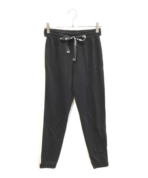 'S Max Mara（エスマックスマーラ）'S Max Mara (エスマックスマーラ) サイドラインスウェットパンツ ブラック サイズ:表記なしの古着・服飾アイテム