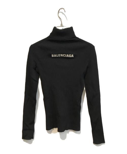 BALENCIAGA（バレンシアガ）BALENCIAGA (バレンシアガ) バックロゴリブニット　529238 T5101 ブラック サイズ:Sの古着・服飾アイテム