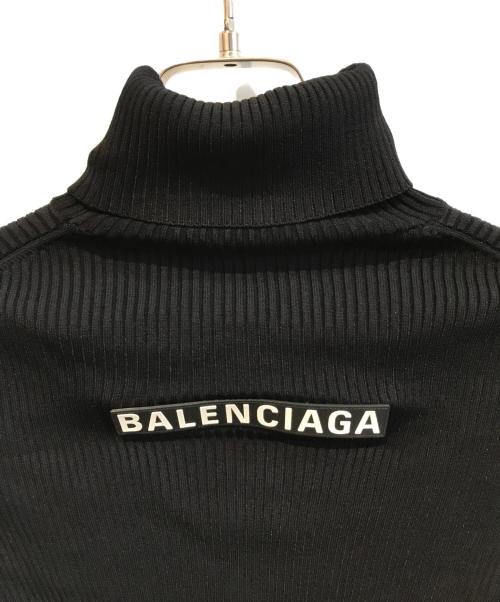 BALENCIAGA（バレンシアガ）BALENCIAGA (バレンシアガ) バックロゴリブニット　529238 T5101 ブラック サイズ:Sの古着・服飾アイテム