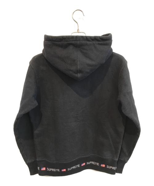 SUPREME（シュプリーム）Supreme (シュプリーム) Logo Rib Hooded Sweatshirt ブラック サイズ:Smallの古着・服飾アイテム