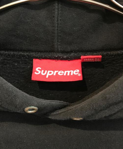 SUPREME（シュプリーム）Supreme (シュプリーム) Logo Rib Hooded Sweatshirt ブラック サイズ:Smallの古着・服飾アイテム