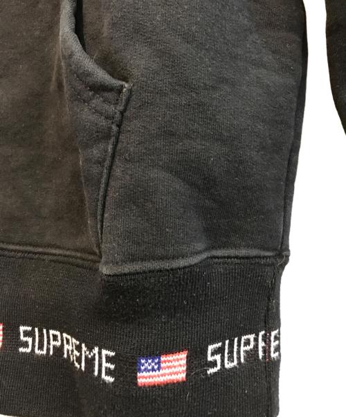 SUPREME（シュプリーム）Supreme (シュプリーム) Logo Rib Hooded Sweatshirt ブラック サイズ:Smallの古着・服飾アイテム