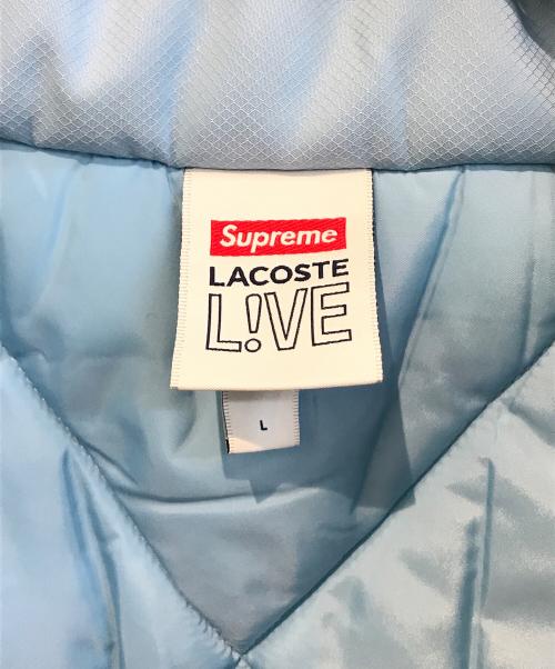 LACOSTE LIVE（ラコステライブ）LACOSTE LIVE (ラコステライブ) Supreme (シュプリーム) Puffy Half Zip Pullover　BH1866 スカイブルー サイズ:Lの古着・服飾アイテム