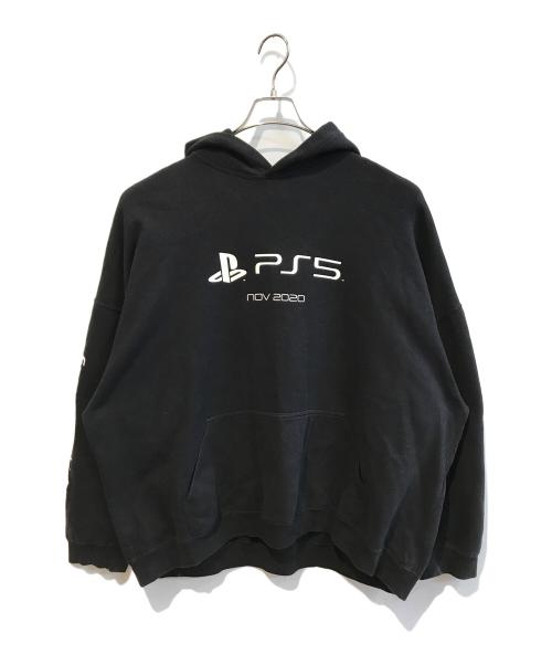 BALENCIAGA（バレンシアガ）BALENCIAGA (バレンシアガ) Playstation Boxy Hoodie　651799 TKVF4 ブラック サイズ:Mの古着・服飾アイテム