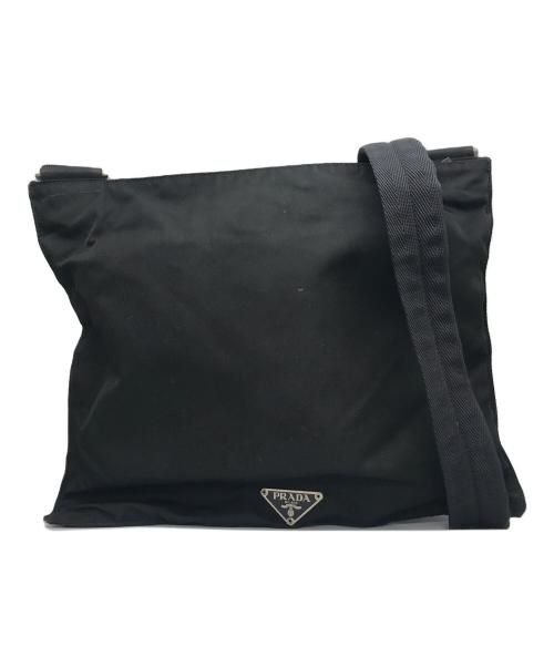 PRADA（プラダ）PRADA (プラダ) ナイロンショルダーバッグ ブラックの古着・服飾アイテム