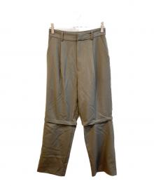 MAISON SPECIAL（メゾンスペシャル）の古着「2way Two Tuck Wide Pants　21232465311」｜グレー