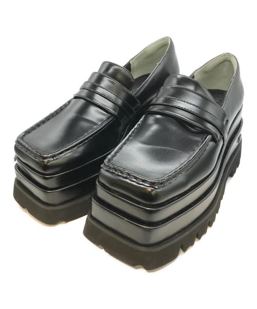 darich（ダーリッチ）darich (ダーリッチ) プラットフォームローファー ブラック サイズ:XLの古着・服飾アイテム