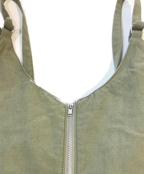 JOHNBULL（ジョンブル）JOHNBULL (ジョンブル) コットンリネン バックツイル サロペット カーキ サイズ:Mの古着・服飾アイテム