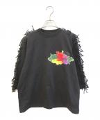 TOGA ARCHIVES×FRUIT OF THE LOOMトーガアーカイブス×フルーツオブザルーム）の古着「Fringe top　TC22-JK505」｜ブラック