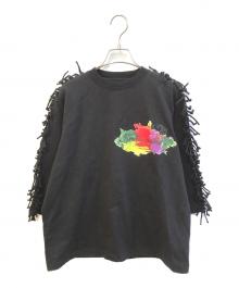 TOGA ARCHIVES×FRUIT OF THE LOOM（トーガアーカイブス×フルーツオブザルーム）の古着「Fringe top　TC22-JK505」｜ブラック