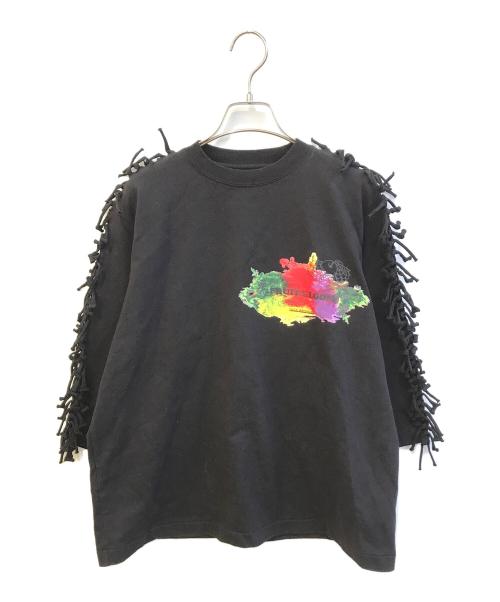 TOGA ARCHIVES（トーガアーカイブス）TOGA ARCHIVES (トーガアーカイブス) FRUIT OF THE LOOM (フルーツオブザルーム) Fringe top　TC22-JK505 ブラック サイズ:Mの古着・服飾アイテム