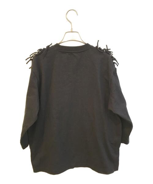 TOGA ARCHIVES（トーガアーカイブス）TOGA ARCHIVES (トーガアーカイブス) FRUIT OF THE LOOM (フルーツオブザルーム) Fringe top　TC22-JK505 ブラック サイズ:Mの古着・服飾アイテム