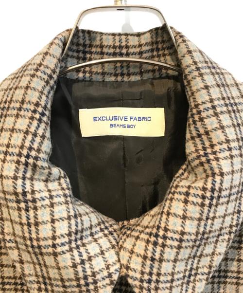 BEAMS BOY（ビームスボーイ）BEAMS BOY (ビームスボーイ) ガンクラブ チェック コート　13-19-0098-803 ブラウン サイズ:1の古着・服飾アイテム