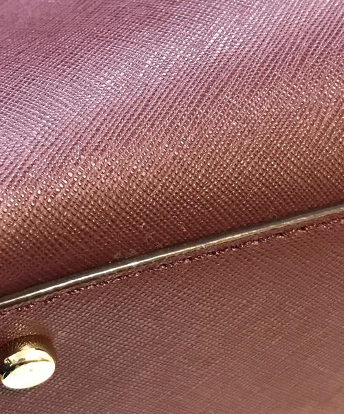 Kate Spade（ケイトスペード）Kate Spade (ケイトスペード) バイカラーショルダーバッグ ワインレッドの古着・服飾アイテム