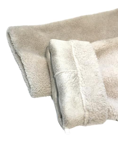 Mila Owen（ミラオーウェン）Mila Owen (ミラオーウェン) ノーカラーシャツカーブボアジャケット 09WFJ204108 ベージュ サイズ:Freeの古着・服飾アイテム