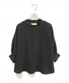 BEARDSLEYビアズリー）の古着「ニットコンビブラウス BEZ1041404A0021」｜ブラック