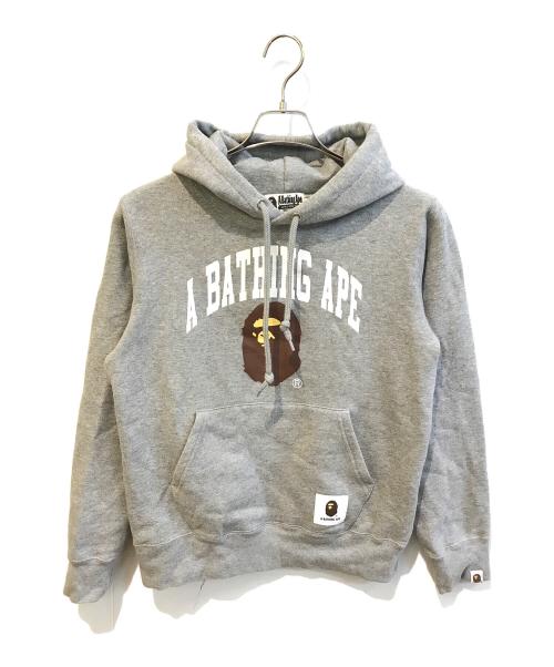 A BATHING APE（ア ベイシング エイプ）A BATHING APE (ア ベイシング エイプ) プリントパーカー 001GDI201001H グレー サイズ:Mの古着・服飾アイテム