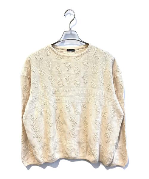 GIORGIO ARMANI（ジョルジョアルマーニ）GIORGIO ARMANI (ジョルジョアルマーニ) コットンニット アイボリー サイズ:XLの古着・服飾アイテム