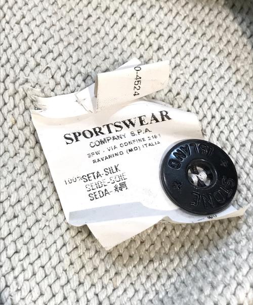 STONE ISLAND（ストーンアイランド）STONE ISLAND (ストーンアイランド) 00’Sシルクニット ホワイト サイズ:XLの古着・服飾アイテム