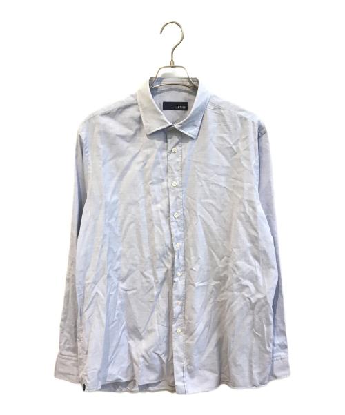 LARDINI（ラルディーニ）LARDINI (ラルディーニ) ブートニエール刺繍長袖シャツ スカイブルー サイズ:XLの古着・服飾アイテム