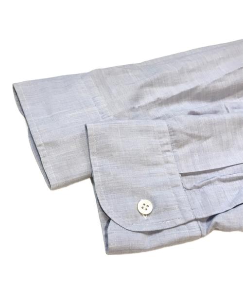 LARDINI（ラルディーニ）LARDINI (ラルディーニ) ブートニエール刺繍長袖シャツ スカイブルー サイズ:XLの古着・服飾アイテム
