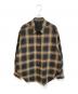 Spick and Span（スピック＆スパン）の古着「メタルボタンTRチェックルーズシャツ 25050200216030」｜ブラウン