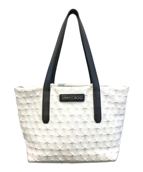 JIMMY CHOO（ジミーチュウ）JIMMY CHOO (ジミーチュウ) ピムリコエンボストートバッグ グレーの古着・服飾アイテム