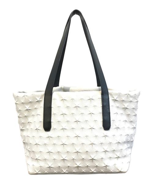 JIMMY CHOO（ジミーチュウ）JIMMY CHOO (ジミーチュウ) ピムリコエンボストートバッグ グレーの古着・服飾アイテム