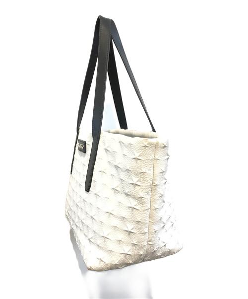JIMMY CHOO（ジミーチュウ）JIMMY CHOO (ジミーチュウ) ピムリコエンボストートバッグ グレーの古着・服飾アイテム