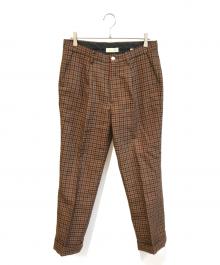 MACKINTOSH（マッキントッシュ）の古着「チェックタックパンツ」｜ブラウン