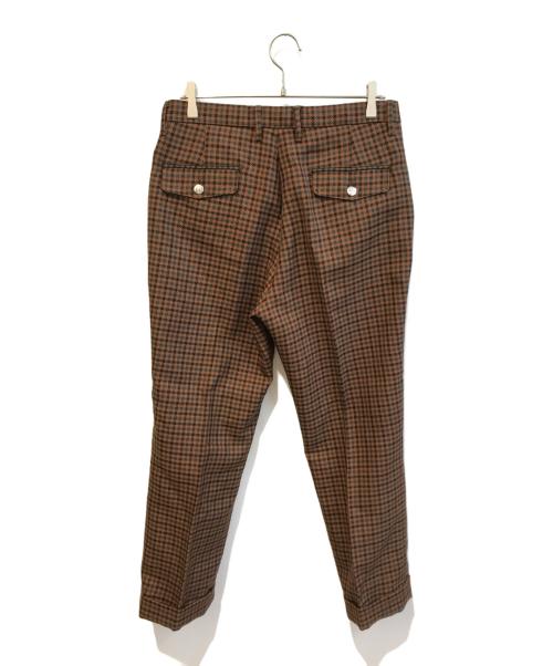 MACKINTOSH（マッキントッシュ）MACKINTOSH (マッキントッシュ) チェックタックパンツ ブラウン サイズ:W31の古着・服飾アイテム