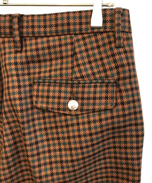 MACKINTOSH（マッキントッシュ）MACKINTOSH (マッキントッシュ) チェックタックパンツ ブラウン サイズ:W31の古着・服飾アイテム