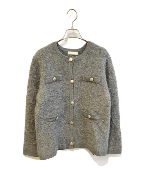any Sis（エニィスィス）any SiS (エニィスィス) ブークレニット カーディガン グレー サイズ:M 未使用品の古着・服飾アイテム