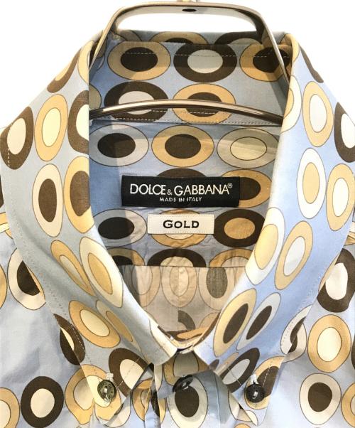 DOLCE & GABBANA（ドルチェ＆ガッバーナ）DOLCE & GABBANA (ドルチェ＆ガッバーナ) 総柄シャツ ブルー サイズ:40の古着・服飾アイテム