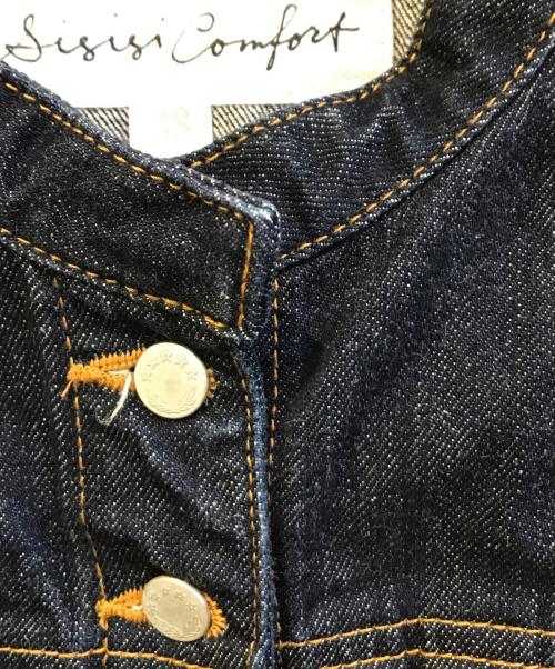 sisisi comfort（スースース―コンフォート）sisisi comfort (スースース―コンフォート) デニムジャケット インディゴ サイズ:38の古着・服飾アイテム