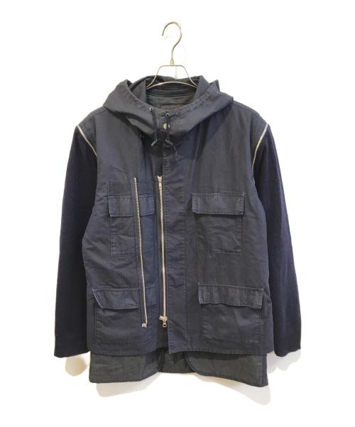 UNDERCOVERISM（アンダーカバーイズム）UNDERCOVERISM (アンダーカバーイズム) レイヤードブルゾン　B254-B16 ネイビー サイズ:Mの古着・服飾アイテム