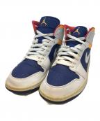 NIKEナイキ）の古着「AIR JORDAN 1 MID　554724-131」｜ホワイト×ブルー