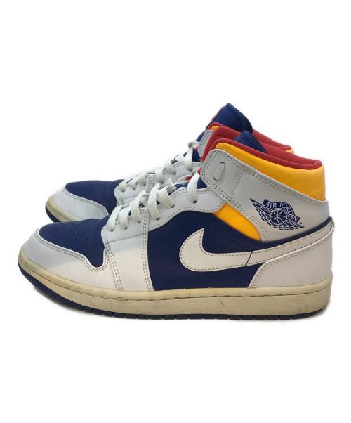 NIKE（ナイキ）NIKE (ナイキ) AIR JORDAN 1 MID　554724-131 ホワイト×ブルー サイズ:26.5の古着・服飾アイテム