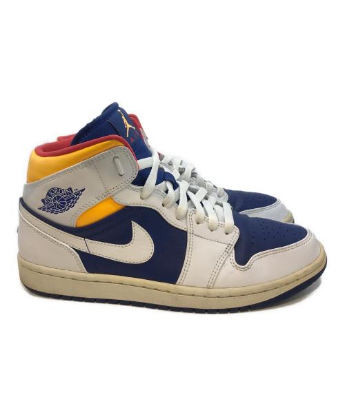 NIKE（ナイキ）NIKE (ナイキ) AIR JORDAN 1 MID　554724-131 ホワイト×ブルー サイズ:26.5の古着・服飾アイテム
