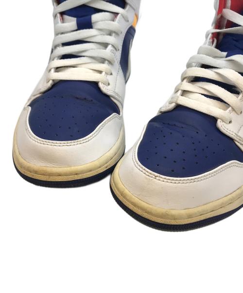 NIKE（ナイキ）NIKE (ナイキ) AIR JORDAN 1 MID　554724-131 ホワイト×ブルー サイズ:26.5の古着・服飾アイテム