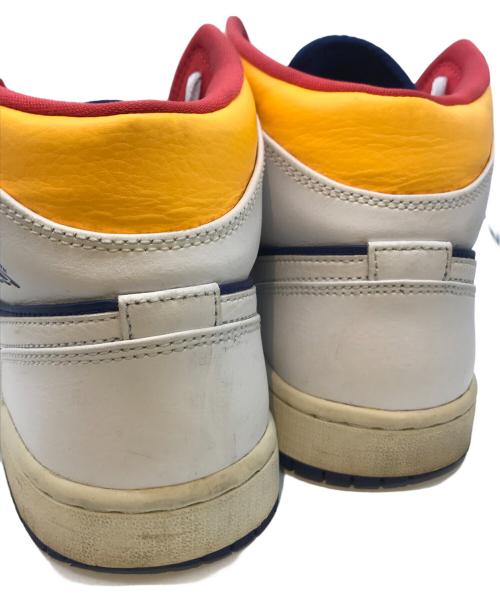 NIKE（ナイキ）NIKE (ナイキ) AIR JORDAN 1 MID　554724-131 ホワイト×ブルー サイズ:26.5の古着・服飾アイテム
