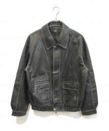 DIMITRI BLACK（ディミトリブラック）の古着「フェイクレザージャケット」｜ブラック
