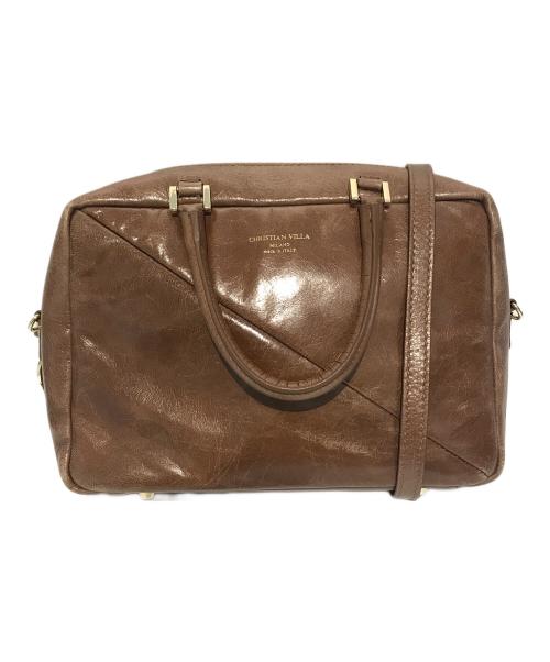 CHRISTIAN VILLA（クリスチャンヴィラ）CHRISTIAN VILLA (クリスチャンヴィラ) 2WAYショルダーバッグ ブラウンの古着・服飾アイテム