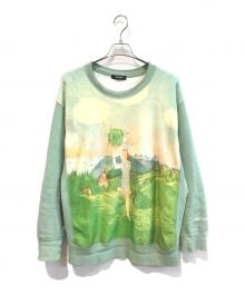 UNDERCOVER（アンダーカバー）の古着「FAUST グラフィックスウェット　UC2E4815-7」｜グリーン