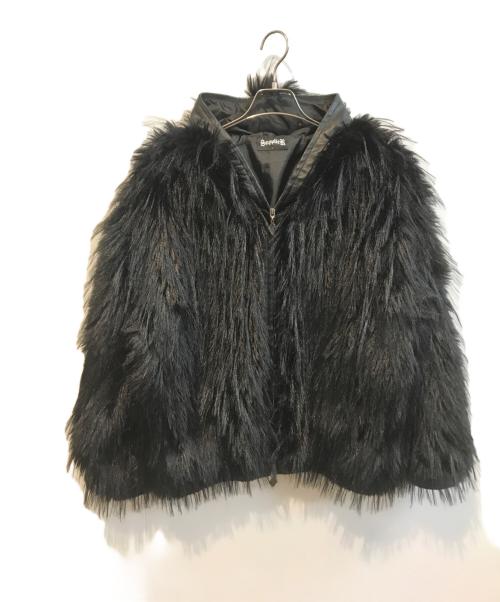 SUPPLIER（サプライヤー）SUPPLIER (サプライヤー) Full-Zip Faux Fur Jacket ブラック サイズ:Lの古着・服飾アイテム