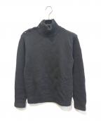 ARMANI JEANSアルマーニジーンズ）の古着「タートルネックアーガイルニット」｜ブラック