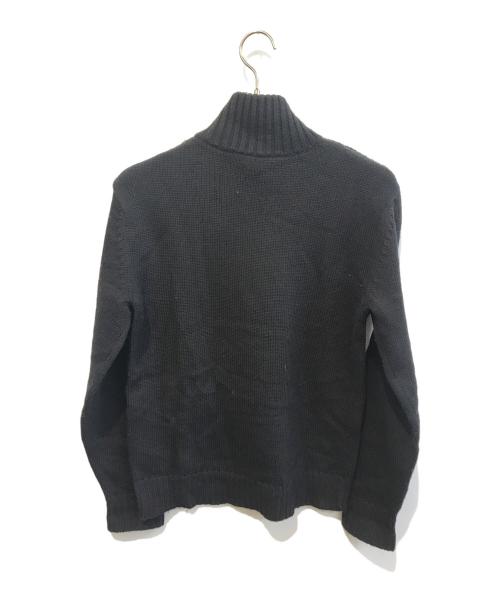 ARMANI JEANS（アルマーニジーンズ）ARMANI JEANS (アルマーニジーンズ) タートルネックアーガイルニット ブラック サイズ:Mの古着・服飾アイテム