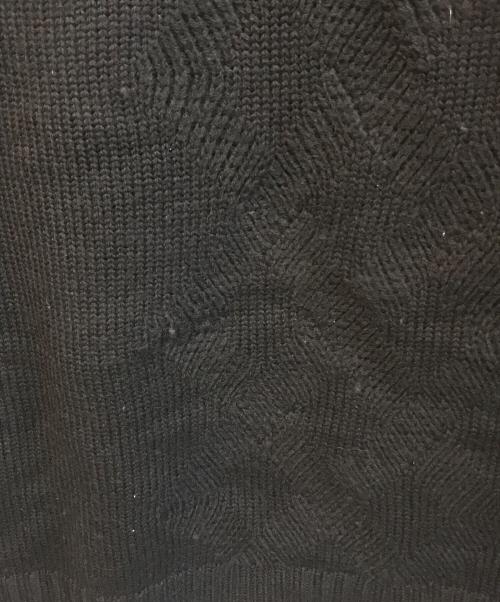 ARMANI JEANS（アルマーニジーンズ）ARMANI JEANS (アルマーニジーンズ) タートルネックアーガイルニット ブラック サイズ:Mの古着・服飾アイテム